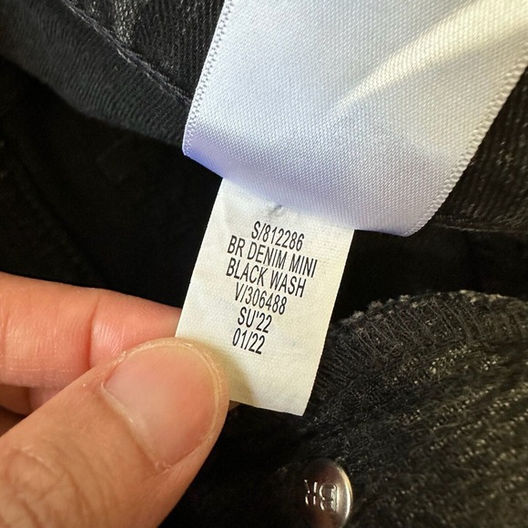 NWT BANANA REPUBLIC Denim Mini Skirt in Black Wash - Picture 14 of 15